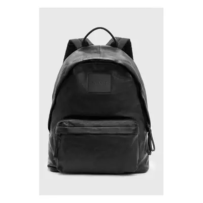 AllSaints bőr hátizsák CARABINER BACKPACK fekete, férfi, nagy, sima, M164XB