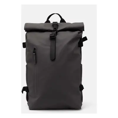 Rains hátizsák Rolltop Rucksack Large W3 szürke, nagy, sima