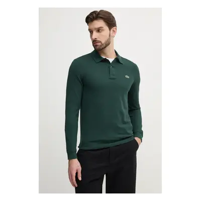 Lacoste pamut hosszúujjú zöld, sima, PH4013