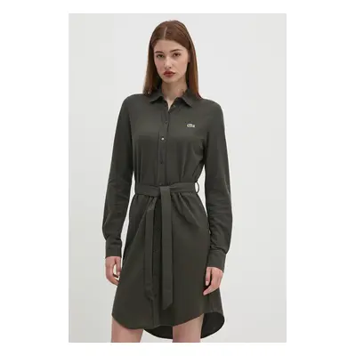 Lacoste pamut ruha zöld, mini, egyenes, EF3263