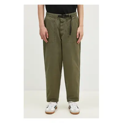 Barbour pamut nadrág Grindle Relaxed Canvas Trouser zöld, egyenes, MTR0721