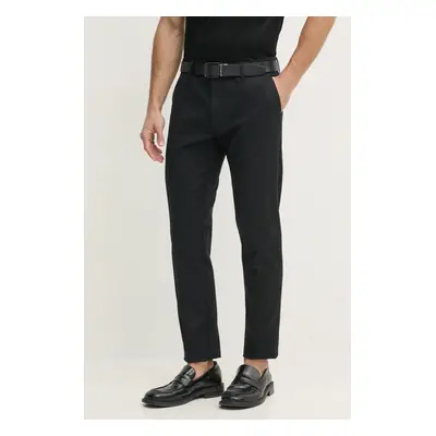 Emporio Armani nadrág férfi, fekete, testhezálló, 8N1P15 1NGCZ