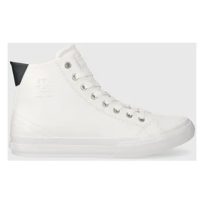 Tommy Hilfiger bőr sneaker TH HI VULC STREET LTH ESS fehér, férfi, FM0FM04897