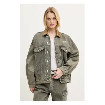 Moschino Jeans rövid kabát szürke, átmeneti, 3218