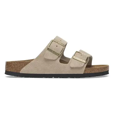 Birkenstock papucs velúrból Arizona bézs, női