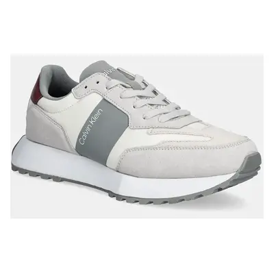 Calvin Klein sportcipő LOW TOP LACE UP MIX szürke, HM0HM00497