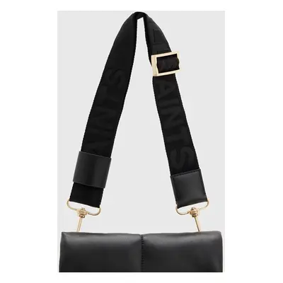 AllSaints bőr táska EZRA QUILT CROSSBODY fekete, W305XB