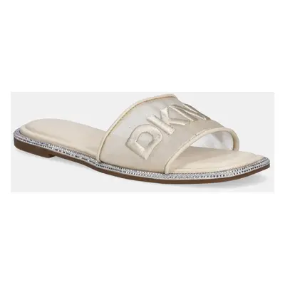 Dkny papucs Badin Logo bézs, női, K1565205