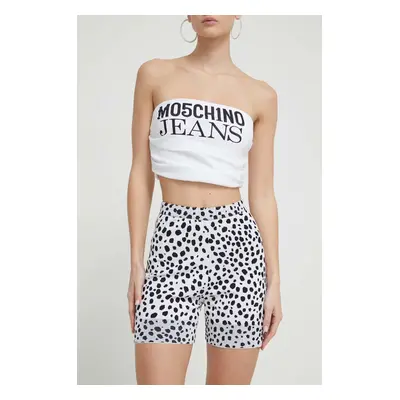 Moschino Jeans rövidnadrág női, mintás, magas derekú