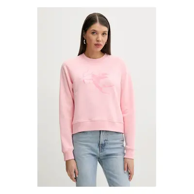 Fiorucci pamut melegítőfelső Cupid Print Slim Fit Sweatshirt rózsaszín, női, nyomott mintás, W02