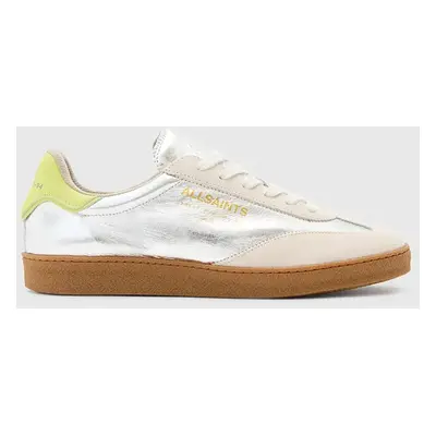 AllSaints bőr sportcipő Thelma Metallic Sneaker ezüst, női, W072FB