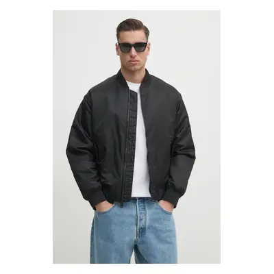 Calvin Klein Jeans bomber dzseki fekete, átmeneti, LV040EM524