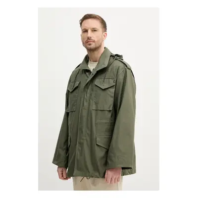 Alpha Industries rövid kabát M-65 férfi, zöld, átmeneti, oversize