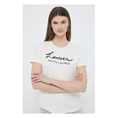 Lauren Ralph Lauren t-shirt női, bézs