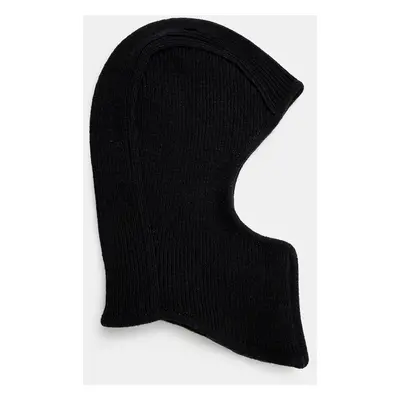 AMBUSH gyapjú csősál Rib Knit Balaclava fekete, BMLC002F24KNI0011000