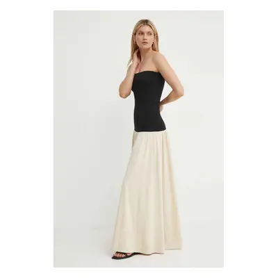 By Malene Birger ruha MARCIELLA bézs, maxi, harang alakú, Q72460001