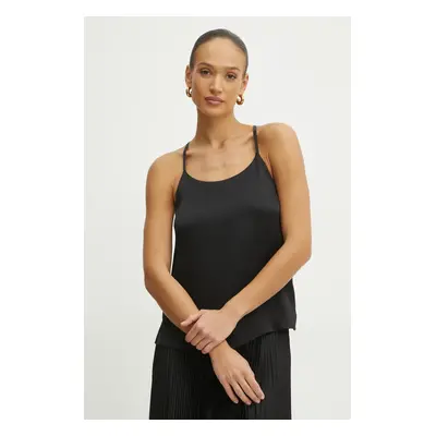 Twinset top fekete, női, sima, 251TP2650