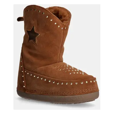 Inuikii velúr hócipő Cowboy Studs barna