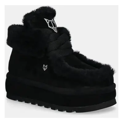 Naked Wolfe velúr hócipő Bambi fekete, Bambi Suede Shearling Black