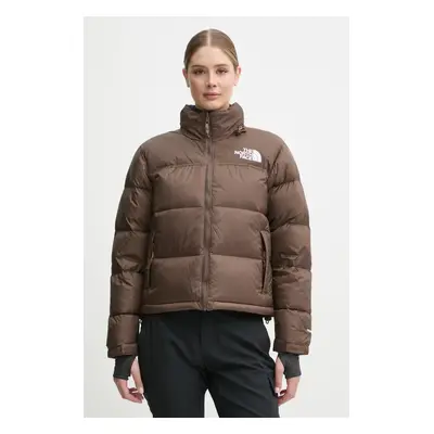 The North Face pehelydzseki Retro Nuptse női, barna, téli, NF0A3XEO1OI1