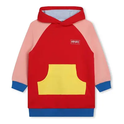 Kenzo Kids gyerek ruha piros, mini, egyenes