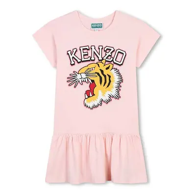 Kenzo Kids gyerek pamutruha rózsaszín, mini, harang alakú, K60682