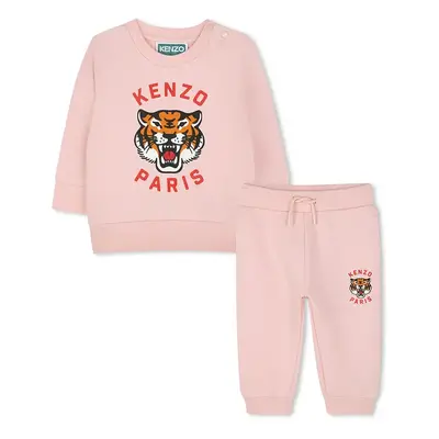 Kenzo Kids baba pamut tréningruha narancssárga, K60935