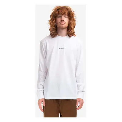 Han Kjøbenhavn pamut hosszúujjú Casual Tee Long Sleeve fehér, sima