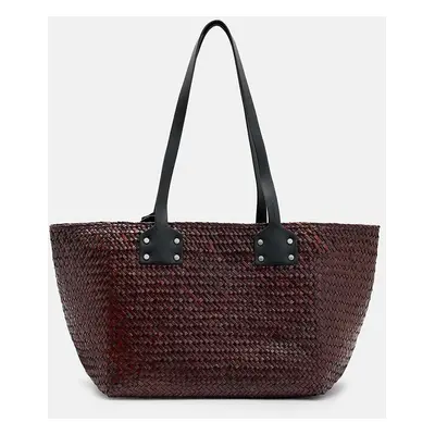 AllSaints kézitáska MOSLEY STRAW TOTE sárga, WB725Z