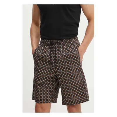 A.P.C. pamut rövidnadrág short vincento fekete, COGXP-H10204