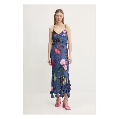 Desigual ruha APOLO sötétkék, maxi, testhezálló, 25SWVK16