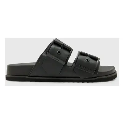 AllSaints bőr papucs Sian Sandal fekete, női, W034FC