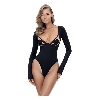 GOD SAVE QUEENS body HEARTLESS BODYSUIT fekete, női, sima, GSQ-69-370