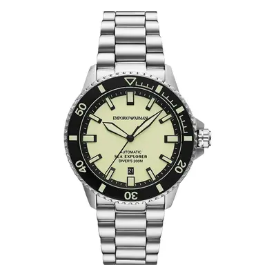 Emporio Armani óra SEA EXPLORER ezüst, férfi, AR60083