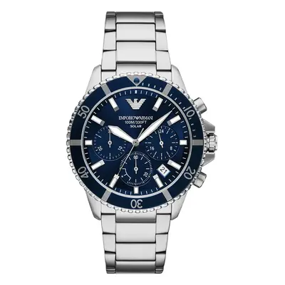 Emporio Armani óra WORLD EXPLORER ezüst, férfi, AR11681