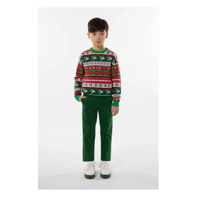 Kenzo Kids gyerek pulóver zöld