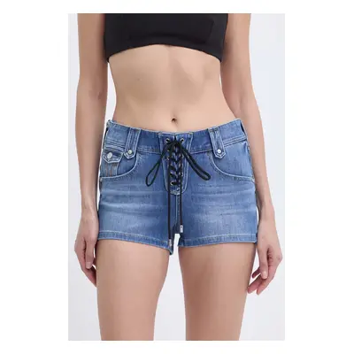 Miss Sixty farmer rövidnadrág JJ3240 DENIM SHORTS női, sima, közepes derékmagasságú, 6L2JJ324000