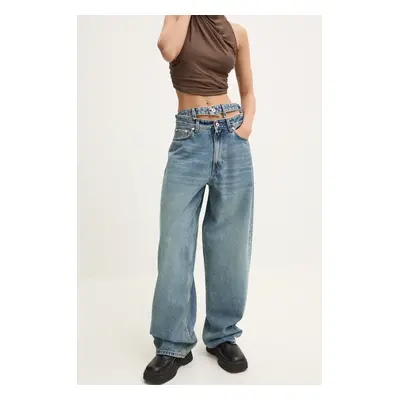 Y/Project farmer EVERGREEN MULTI WAISTBAND JEANS női, magas derekú, 207PA007