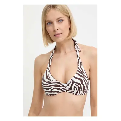 Max Mara Beachwear bikini felső barna, puha kosaras