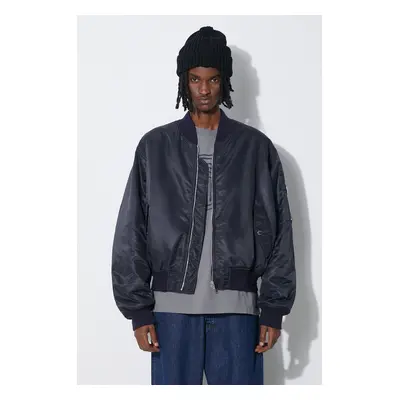 AMBUSH bomber dzseki Nylon Bomber férfi, sötétkék, átmeneti, oversize, BMEH012S24FAB