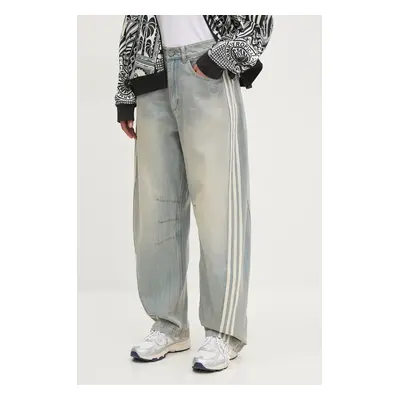 adidas Originals pamut farmer DENIM BN PANT női, magas derekú, JX9212