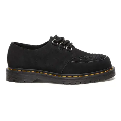 Dr. Martens velúr félcipő Ramsey fekete, lapos talpú, DM40572001