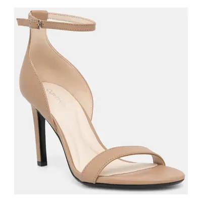 Calvin Klein szandál HEEL SANDAL - LTH bézs, HW0HW02337