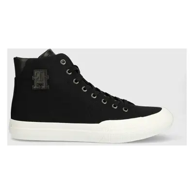 Tommy Hilfiger sportcipő TH HI VULC PREMIUM BANANATEX fekete, férfi, FM0FM04572