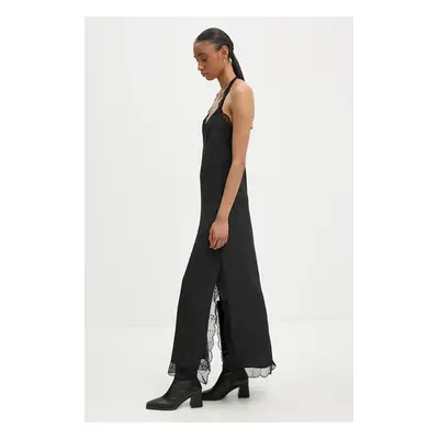 ZADIG&VOLTAIRE selyem ruha fekete, maxi, egyenes, WWDR01334