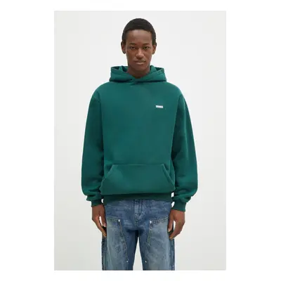 Butter Goods felső Basic Pullover Hood zöld, férfi, sima, kapucnis, BG243203