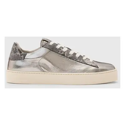 AllSaints bőr sportcipő Shana Metallic Sneaker ezüst, női, W104FB