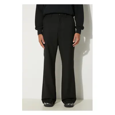 AMBUSH gyapjú nadrág Flare Pants fekete, egyenes, BMCO003F24FAB0011000