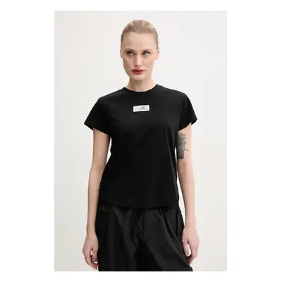 MM6 Maison Margiela pamut póló női, fekete, S52GC0327.S24312