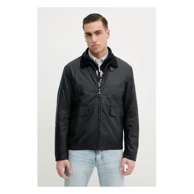 Barbour pamut kabát Newbury Wax Jacket sötétkék, átmeneti, MWX2449